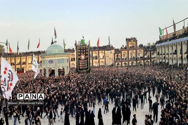 مراسم نخل‌برداری عصر عاشورا در حسینیه سفید شهرستان اشکذر