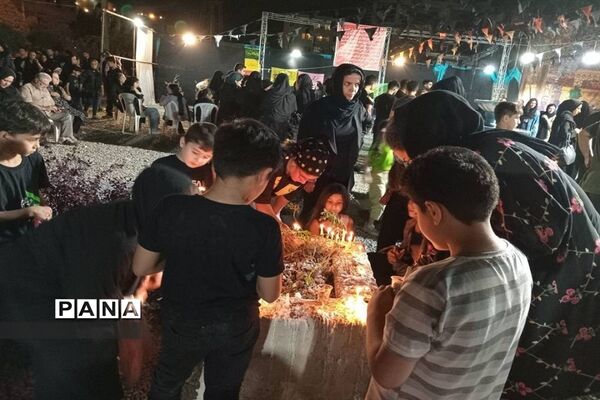 مراسم شام غریبان در بزرگترین موکب دانش‌آموزی استان البرز