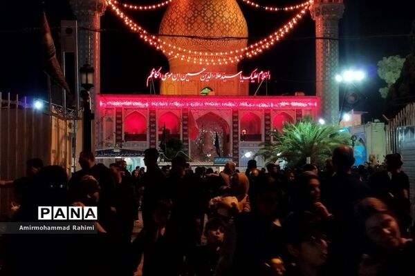 عزاداری شام غریبان در حرم مطهر سید‌علاءالدین حسین (ع)