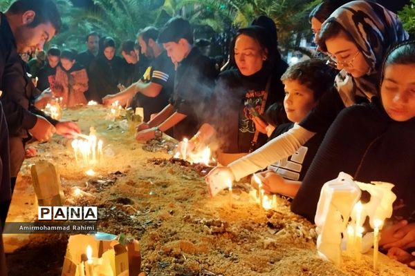 عزاداری شام غریبان در حرم مطهر سید‌علاءالدین حسین (ع)