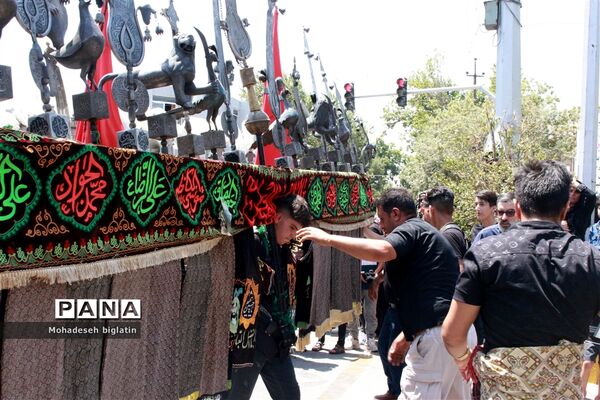 ‌حضور پُرشور دانش‌آموزان و خبرنگاران پانا کرمانشاه در تاسوعا و عاشورا حسینی