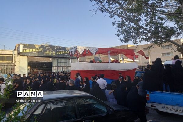 حرکت کاروان دسته بنی‌اسد روستای فدافن، کاشمر