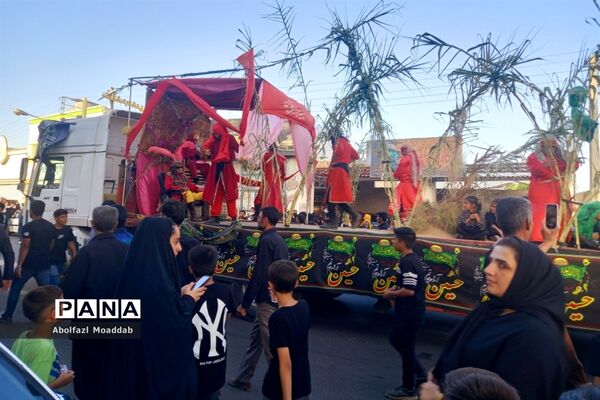 حرکت کاروان دسته بنی‌اسد روستای فدافن، کاشمر