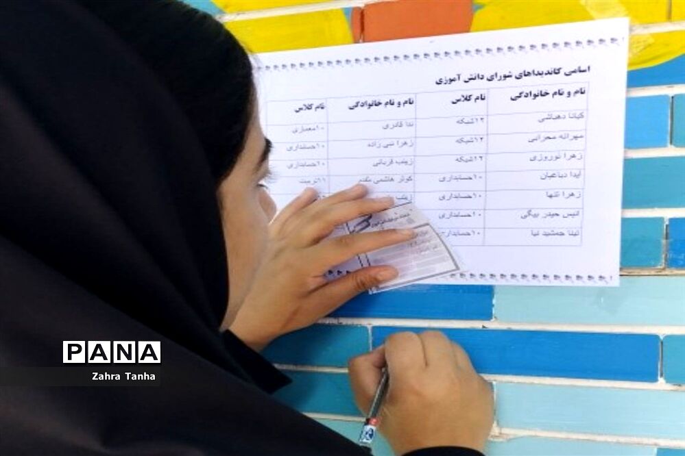 برگزاری انتخابات شورای دانش‌آموزی درهنرستان رازی