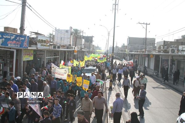 برگزاری راهپیمایی یوم الله 13 آبان در شهرستان بهبهان