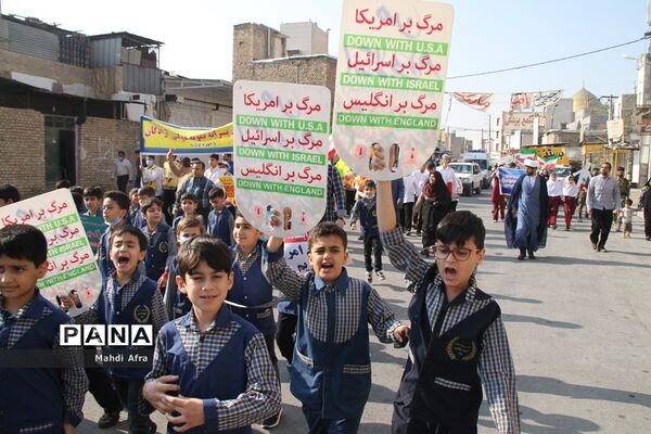 برگزاری راهپیمایی یوم الله 13 آبان در شهرستان بهبهان