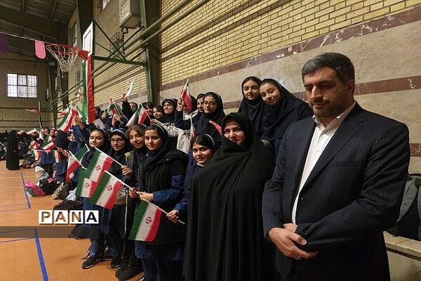 آیین نواختن زنگ استکبار ستیزی و روز 13 آبان در دبیرستان متوسطه دوره اول خواجه عبداله انصاری آموزش و پرورش منطقه4