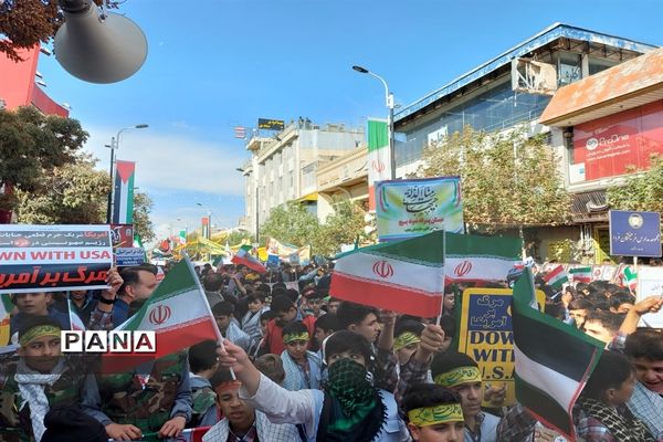 راهپیمایی روز 13آبان در زنجان