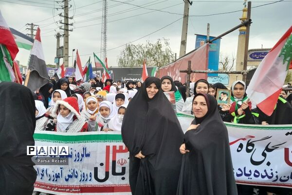برگزاری راهپیمایی ۱۳ آبان در شهرستان ملارد