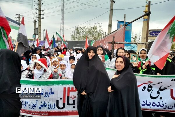 برگزاری راهپیمایی ۱۳ آبان در شهرستان ملارد