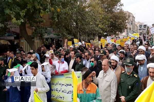 برگزاری مراسم راهپیمایی یوم‌ الله۱۳ آبان در شهرستان کلات