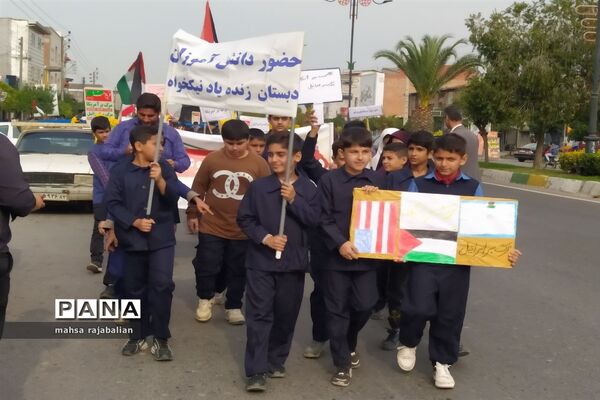 راهپیمایی روز دانش‌آموز در بهنمیر