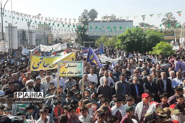 راهپیمایی روز سیزده آبان در جهرم