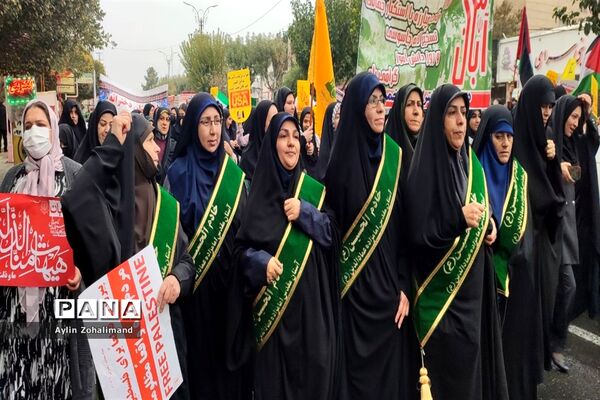 راهپیمایی ۱۳ آبان در شهرستان رباط کریم و شهر جدید پرند
