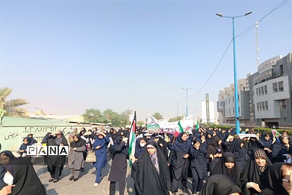 راهپیمایی ۱۳ آبان و روز دانش‌آموز در شهرستان امیدیه