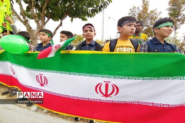 راهپیمایی یوم الله ۱۳ آبان ۱۴۰۲ مرکز آموزشی و فرهنگی سما شهرستان شیروان