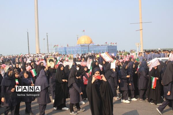 راهپیمایی روز 13 آبان در بوشهر