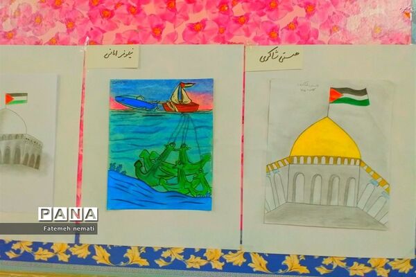 نمایشگاه نقاشی دنیای بدون اسرائیل در پژوهش‌سرای بو‌علی سینا ملارد