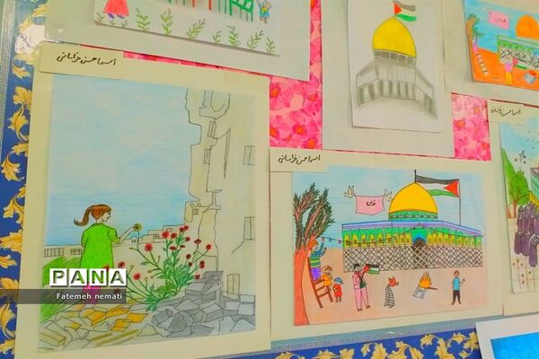 نمایشگاه نقاشی دنیای بدون اسرائیل در پژوهش‌سرای بو‌علی سینا ملارد