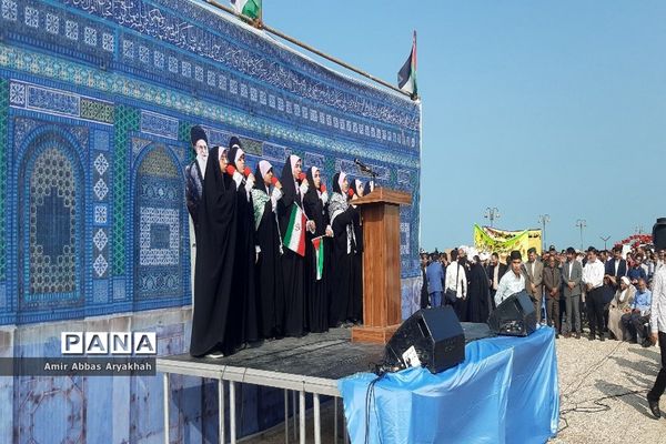 تجمع مردم بوشهر در حمایت از کودکان فلسطین (2)