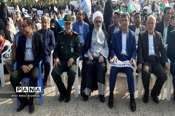 تجمع مردم بوشهر در حمایت از کودکان فلسطین (2)