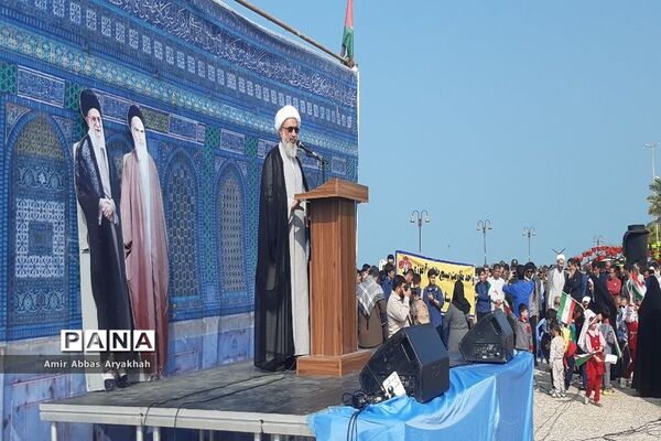 تجمع مردم بوشهر در حمایت از کودکان فلسطین (2)