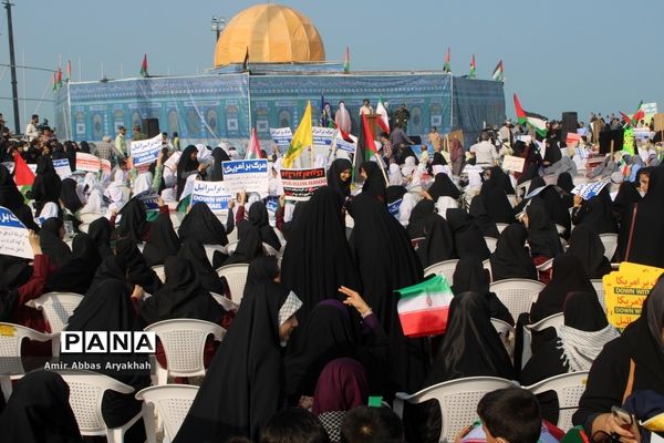 تجمع مردم بوشهر در حمایت از کودکان فلسطین (2)