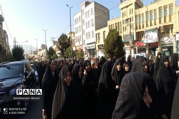 راهپیمایی مردم جهرم در حمایت از کودکان مظلوم غزه