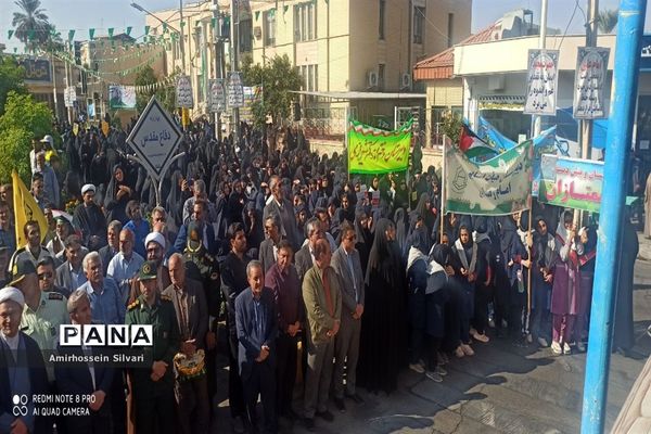 راهپیمایی مردم جهرم در حمایت از کودکان مظلوم غزه