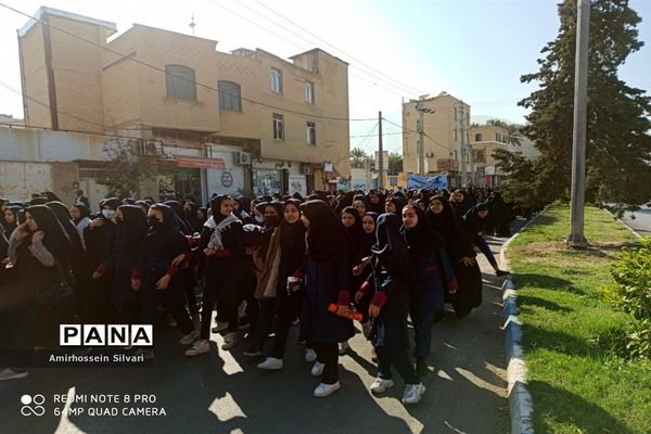 راهپیمایی مردم جهرم در حمایت از کودکان مظلوم غزه