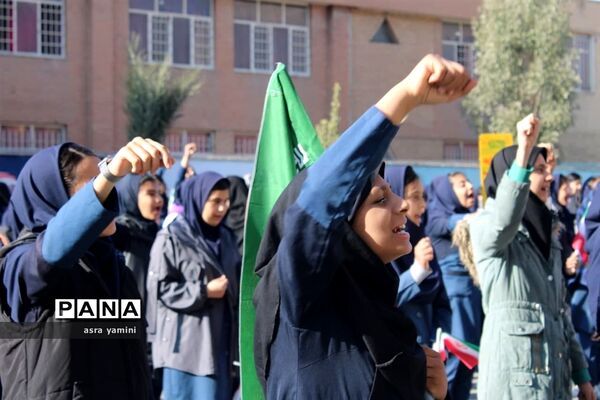 زنگ حمایت از فلسطین ناحیه یک بهارستان در آموزشگاه موفقیان یک