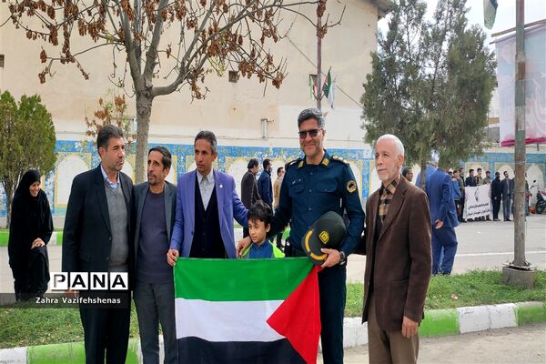 راهپیمایی مردم شهرستان شیروان در حمایت از مردم مظلوم فلسطین و محکومیت جنایت رژیم کودک کش اسرائیل