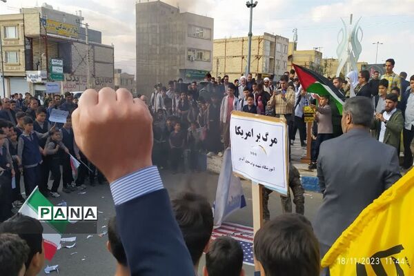 حضور دانش‌آموزان طارمی در حمایت از کودکان فلسطین