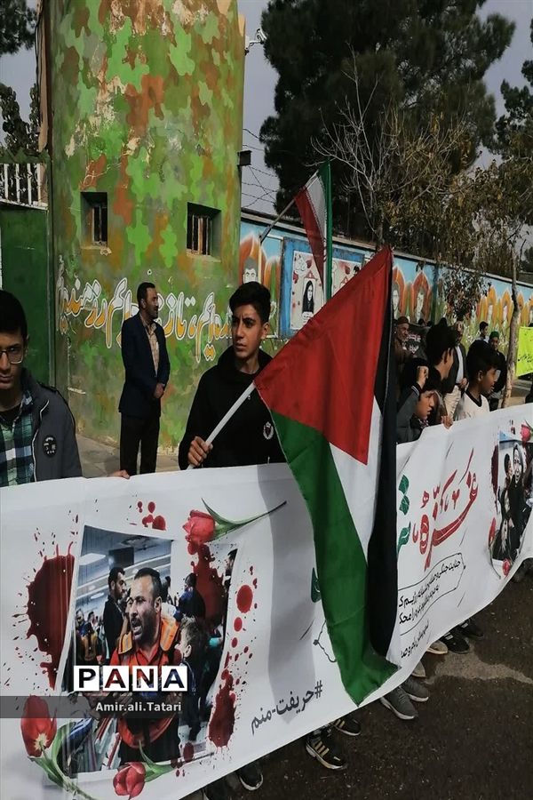 راهپیمایی محکومیت جنایات رژیم صهیونیستی با حضور پرشور و حماسی مردم شهر صفی‌آباد