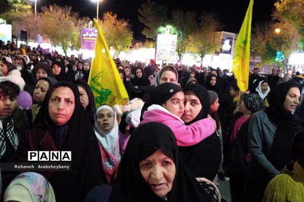 مراسم تجمع و راهپیمایی  از کودکان مظلوم فلسطین در آباده