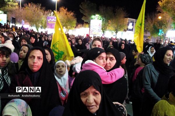 مراسم تجمع و راهپیمایی  از کودکان مظلوم فلسطین در آباده