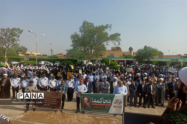 تجمع دانش‌آموزان و مردم بندر امام خمینی (ره) در حمایت از فلسطین