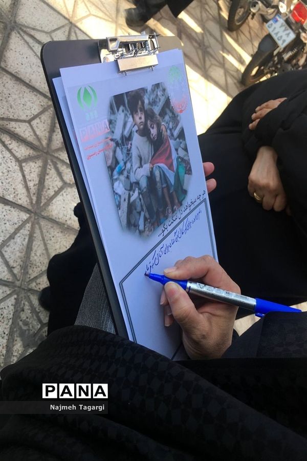 تجمع مردم شهرهای خراسان رضوی در حمایت از کودکان غزه