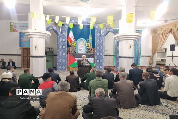 تجمع بزرگ مردم شهرستان خلیل‌آباد در حمایت از مردم مظلوم فلسطین