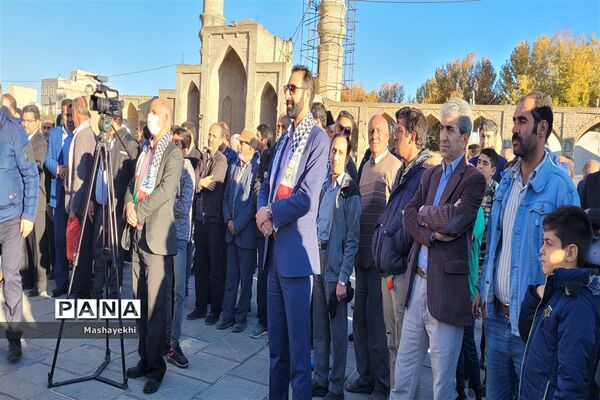 اجتماع پرشور مردم گلپایگان در جهت حمایت از کودکان فلسطین و اعلام محکومیت از رژیم کودکش صهیونیسم