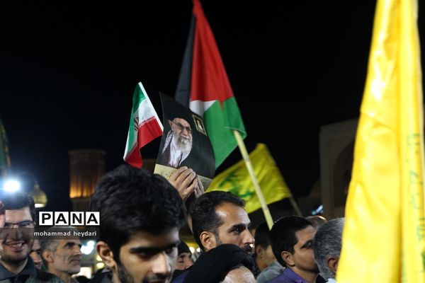 خروش مردم دارالعباده یزد در حمایت از کودکان فلسطینی