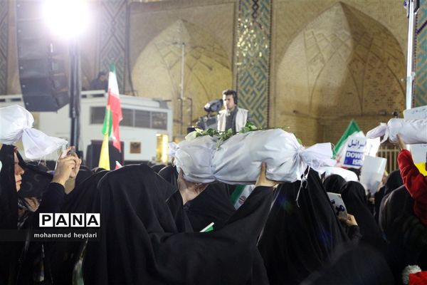 خروش مردم دارالعباده یزد در حمایت از کودکان فلسطینی