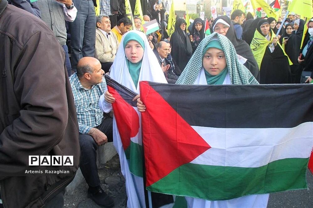 تجمع مردم تهران در حمایت از فلسطین
