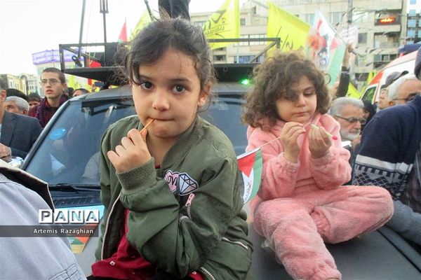 تجمع مردم تهران در حمایت از فلسطین