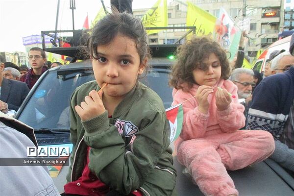 تجمع مردم تهران در حمایت از فلسطین