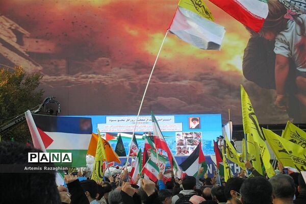 تجمع مردم تهران در حمایت از فلسطین
