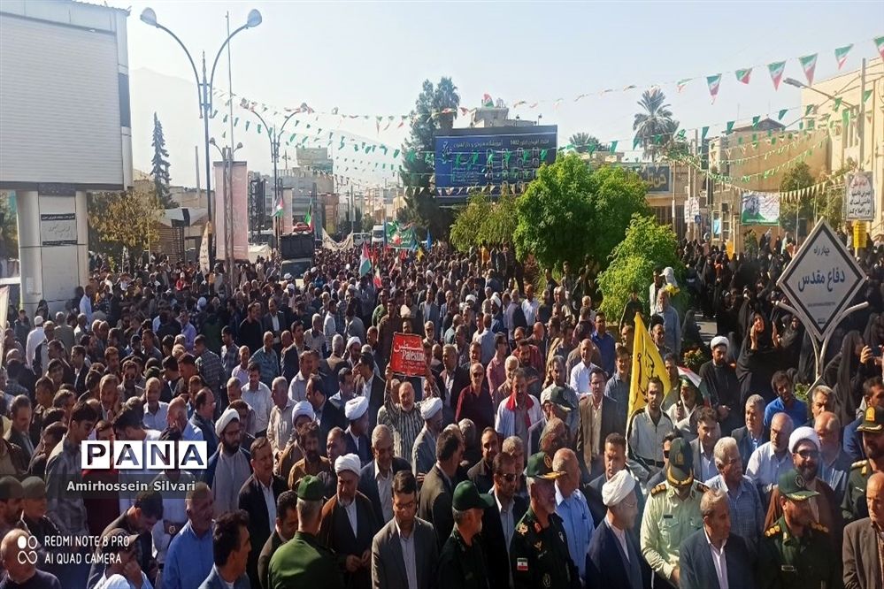 حماسه ای دیگر برای مردم فلسطین در زرقان/فیلم