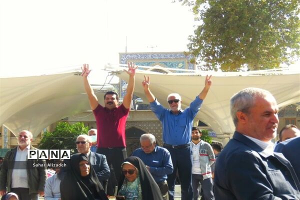 حضور پرشور دانش‌آموزان در حمایت از مردم فلسطین