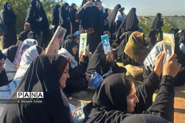 میزبانی شهدا در یادمان علقمه خرمشهر و قدمگاه شهدای غواص از نومعلمان فارس