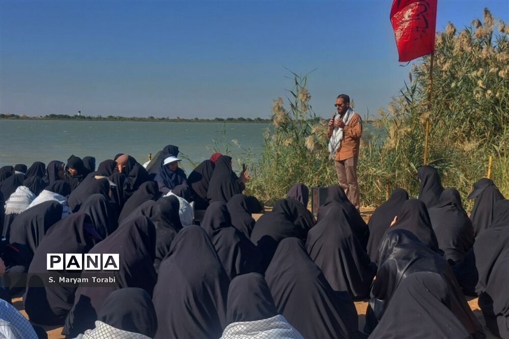 میزبانی شهدا در یادمان علقمه خرمشهر و قدمگاه شهدای غواص از نومعلمان فارس